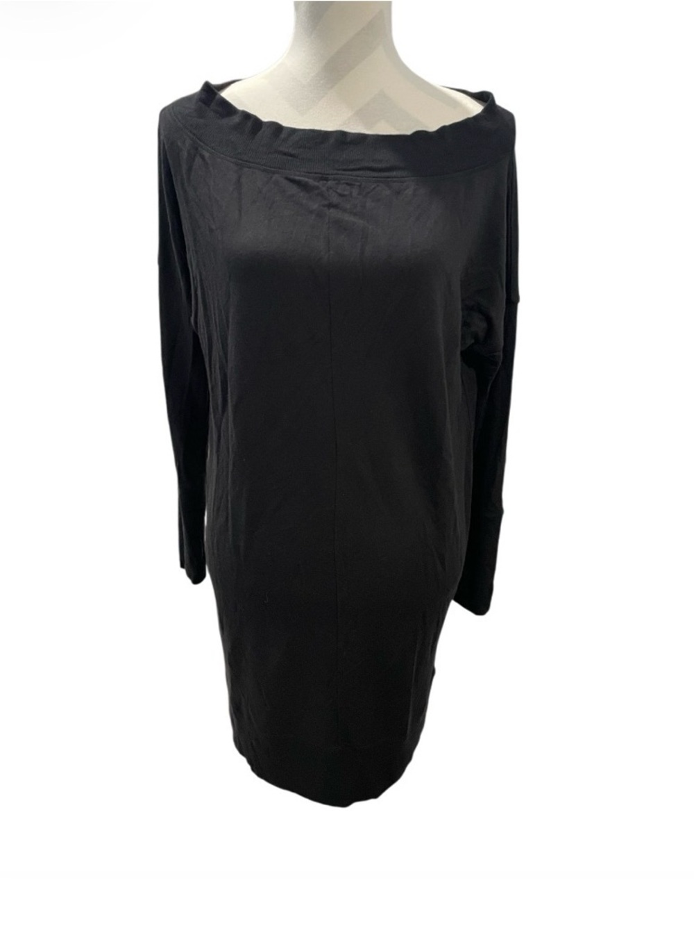 Athleta Solitude Pull over Women's Black Long Sleeve Knit Dress Size Medium - Picture 3 of 5